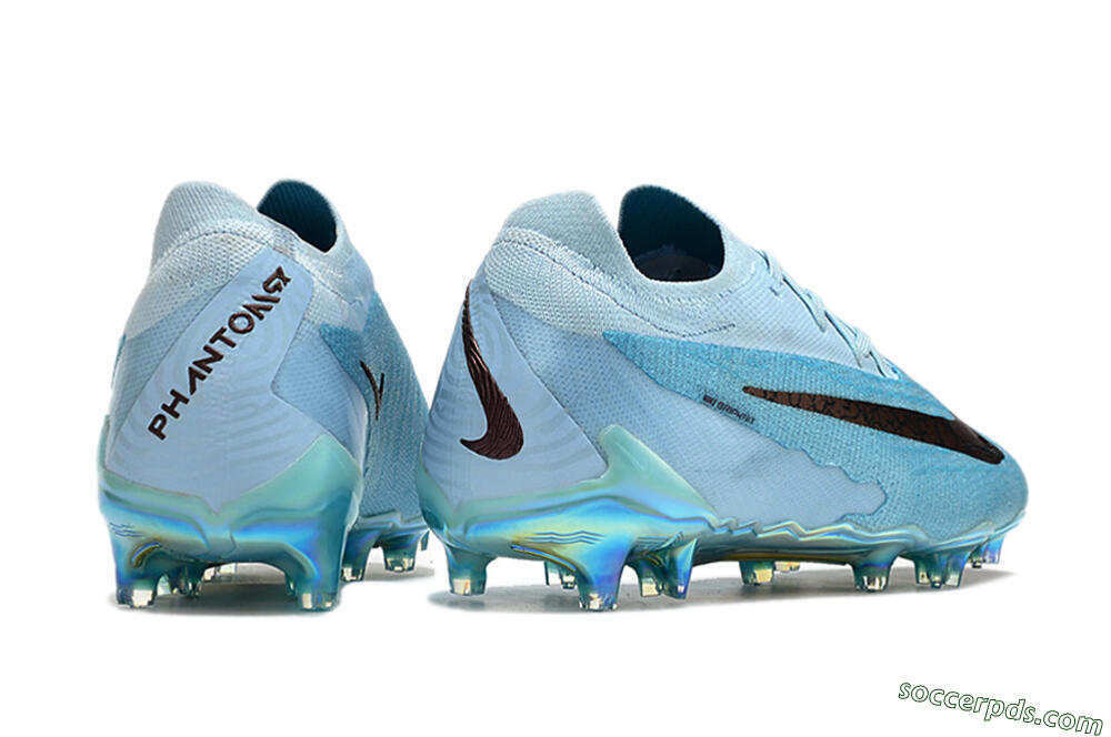 Nike Phantom GX Elite FG Low-Tops Football Boots - Blue/Brown 6