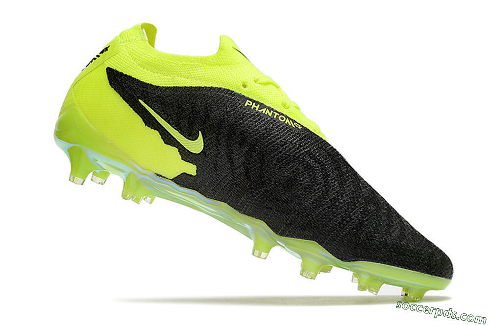 Nike Phantom GX Elite FG Low-Tops Football Boots - Black/Green 4