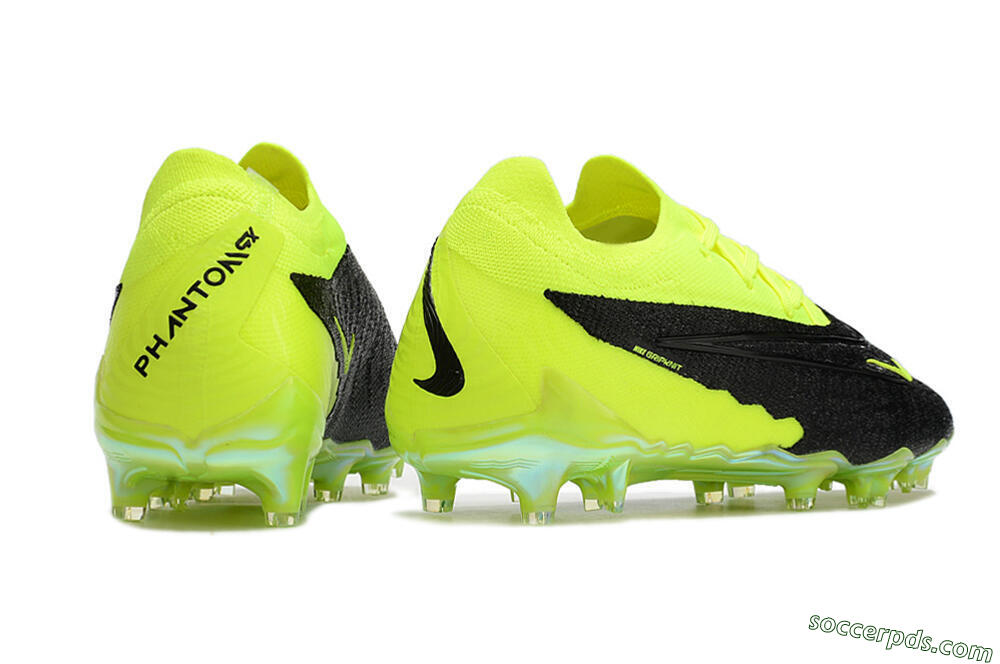 Nike Phantom GX Elite FG Low-Tops Football Boots - Black/Green 6