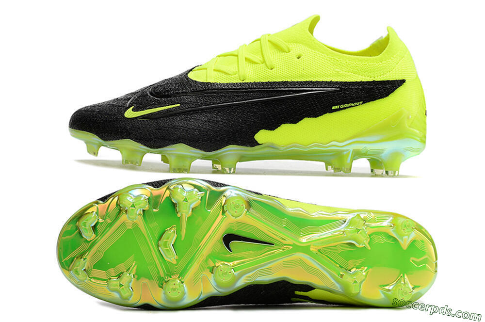 Nike Phantom GX Elite FG Low-Tops Football Boots - Black/Green 0