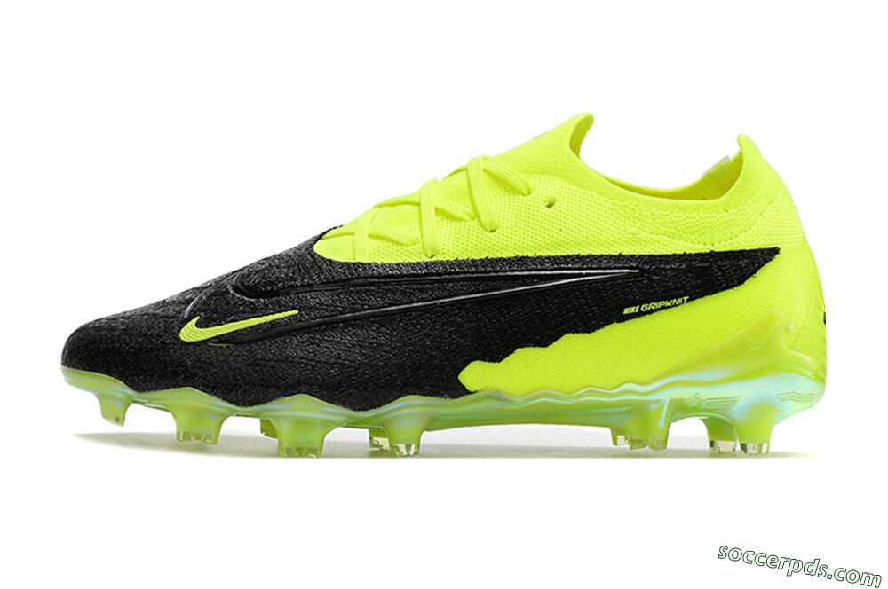 Nike Phantom GX Elite FG Low-Tops Football Boots - Black/Green 2