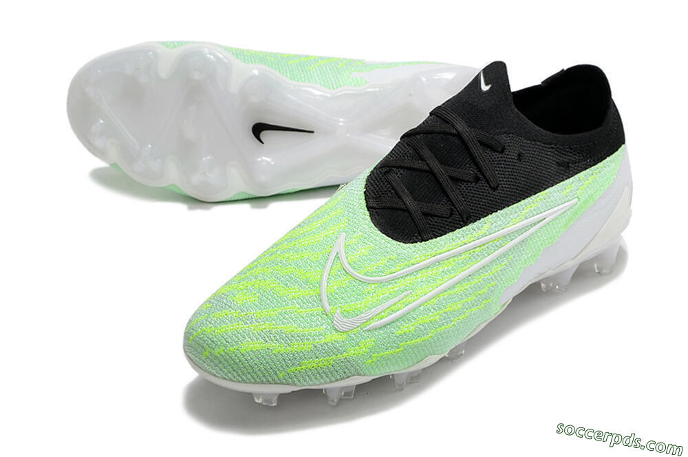 Nike Phantom GX Elite FG Low-Tops Football Boots - White/Green/Black 3