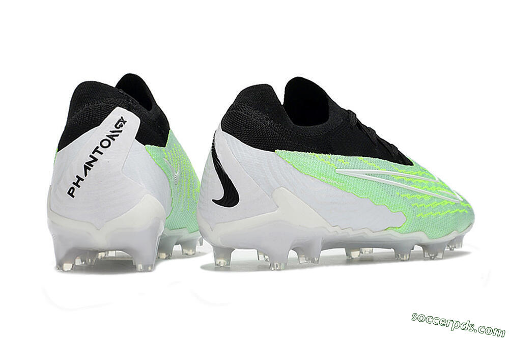 Nike Phantom GX Elite FG Low-Tops Football Boots - White/Green/Black 6