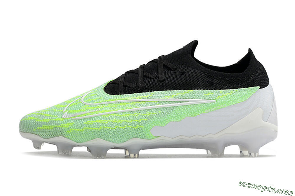 Nike Phantom GX Elite FG Low-Tops Football Boots - White/Green/Black 2