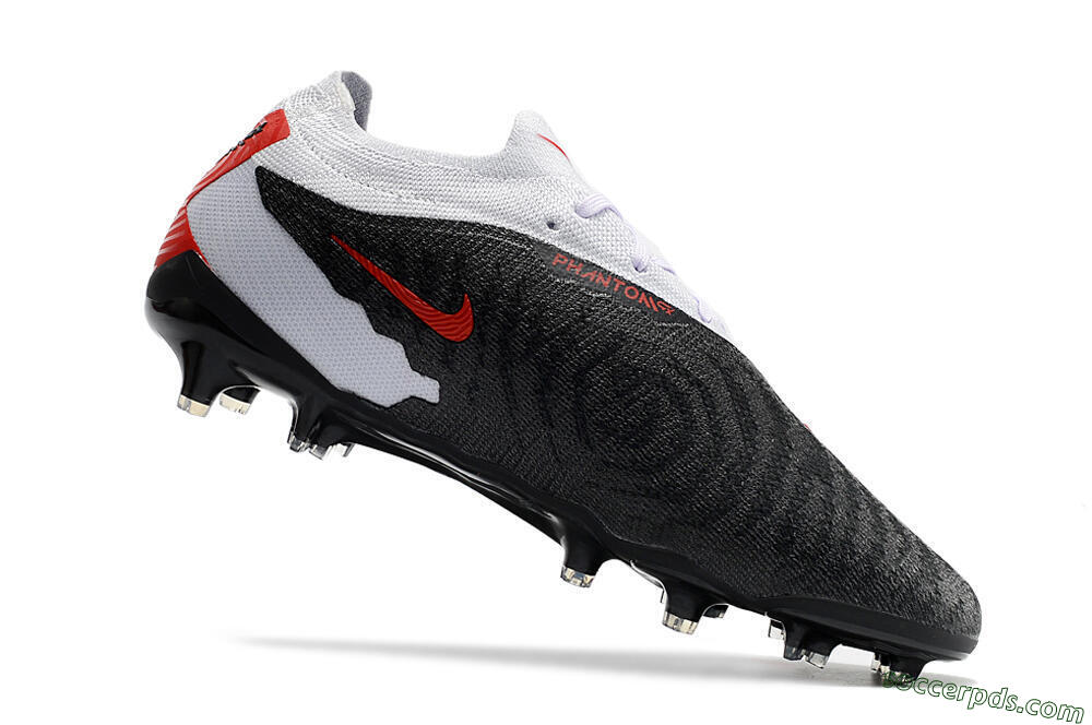 Nike Phantom GX Elite FG Low-Tops Football Boots - Black/White/Red 4