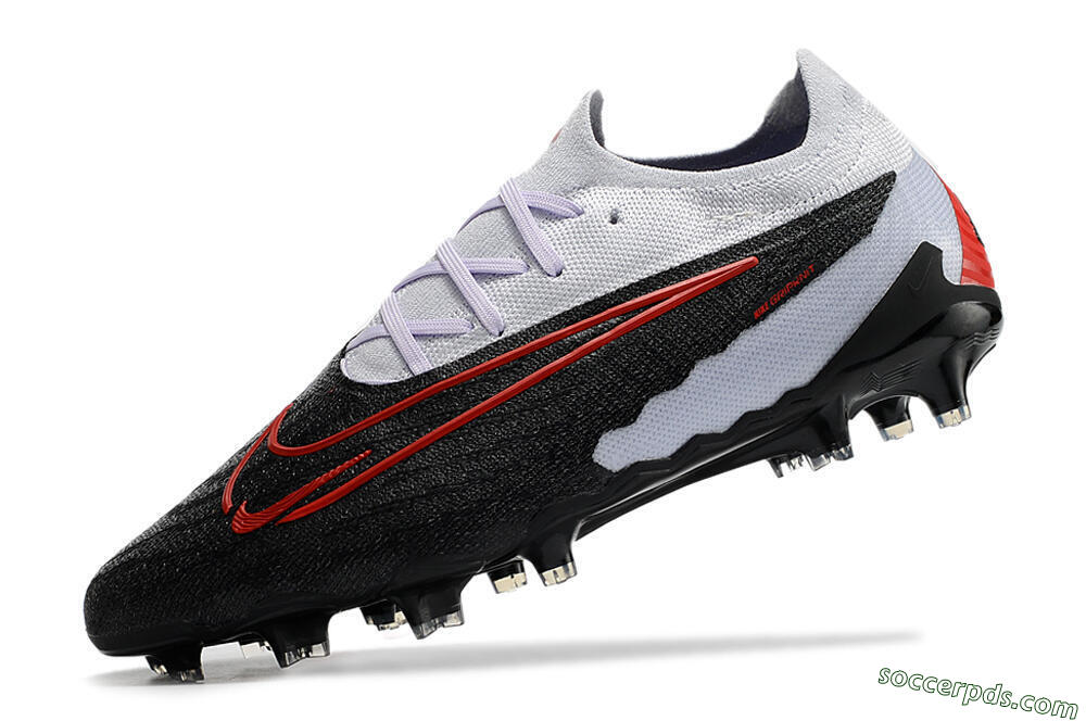 Nike Phantom GX Elite FG Low-Tops Football Boots - Black/White/Red 5