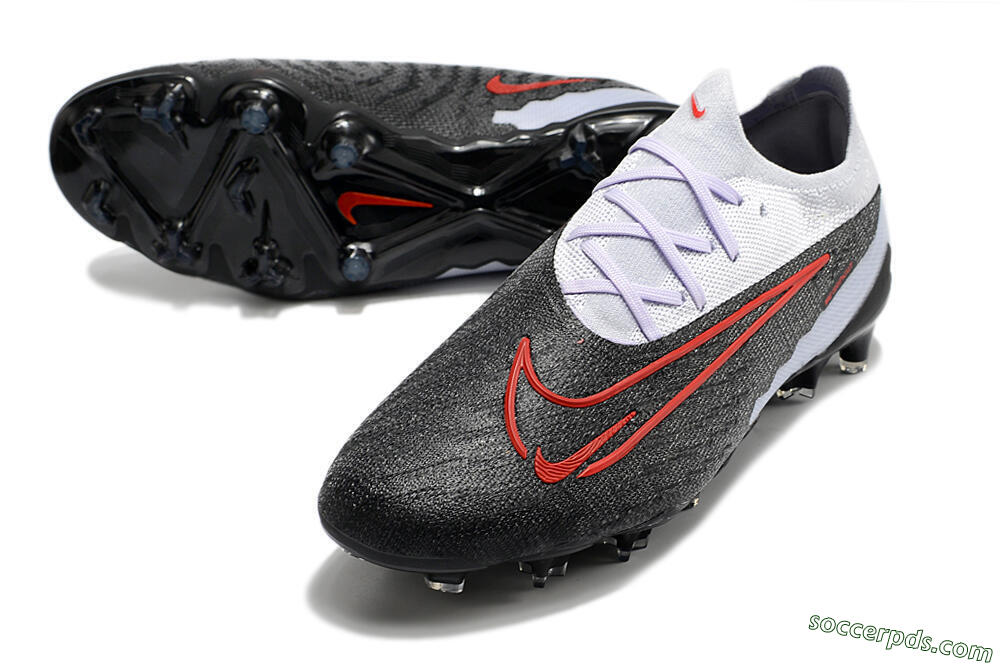 Nike Phantom GX Elite FG Low-Tops Football Boots - Black/White/Red 3