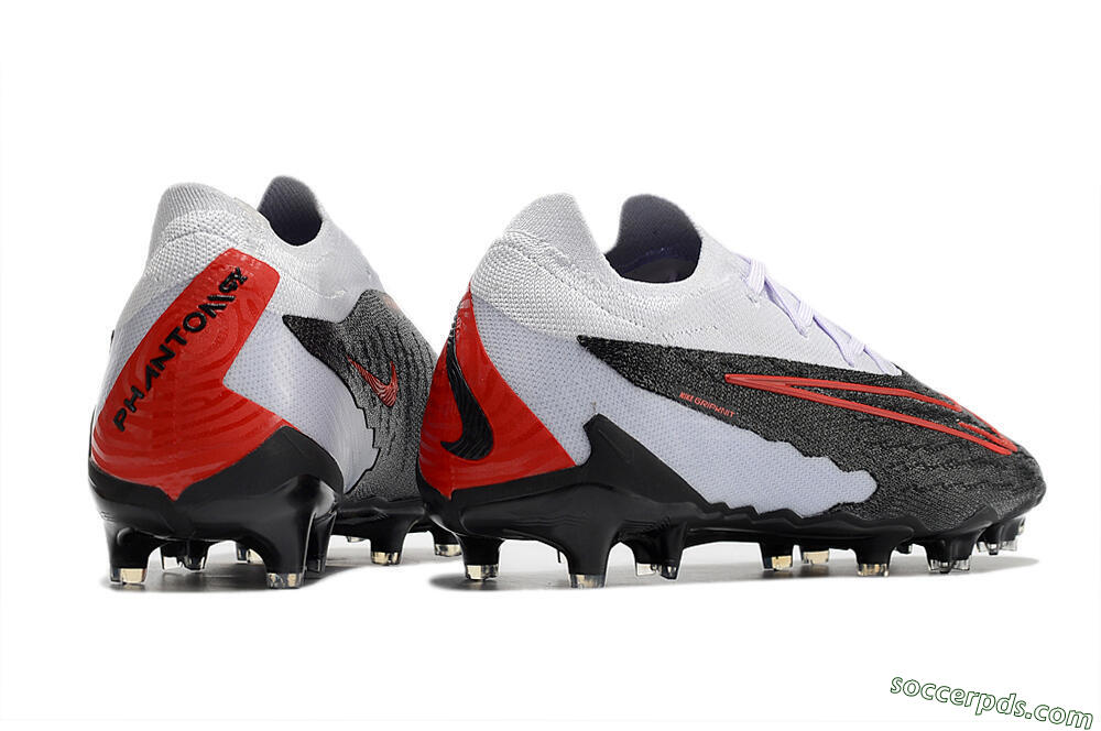 Nike Phantom GX Elite FG Low-Tops Football Boots - Black/White/Red 6