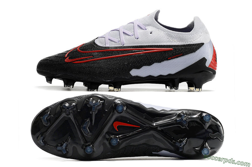 Nike Phantom GX Elite FG Low-Tops Football Boots - Black/White/Red 0