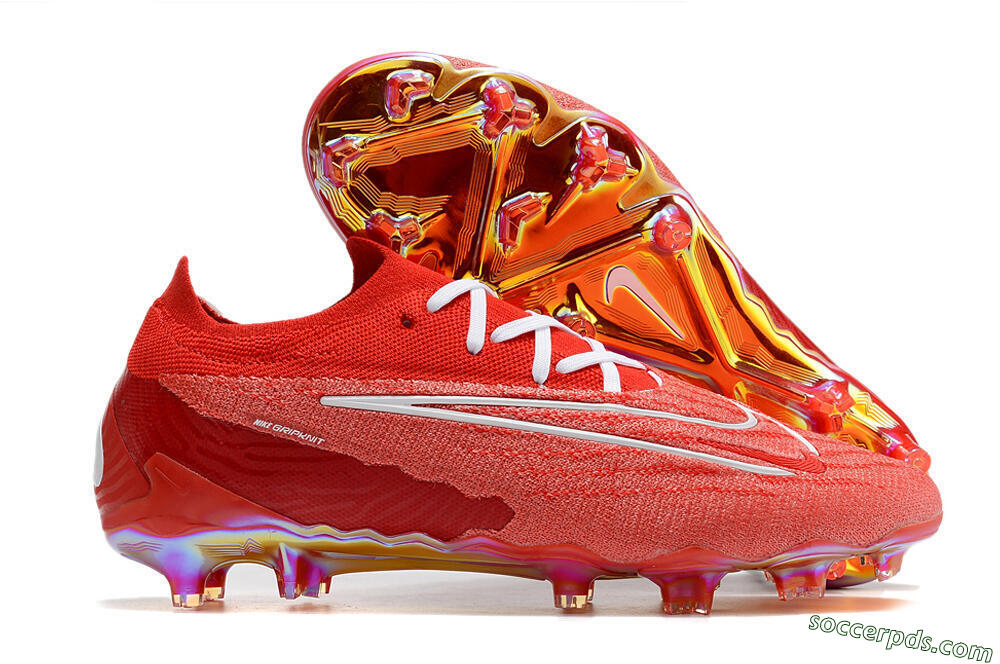 Nike Phantom GX Elite FG Low-Tops Football Boots - Red/White 1