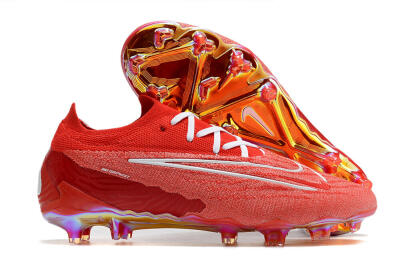 Nike Phantom GX Elite FG Low-Tops Football Boots - Red/White