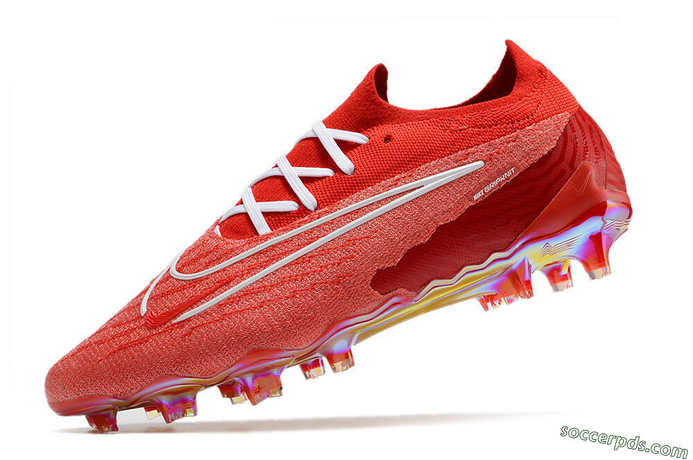 Nike Phantom GX Elite FG Low-Tops Football Boots - Red/White 5