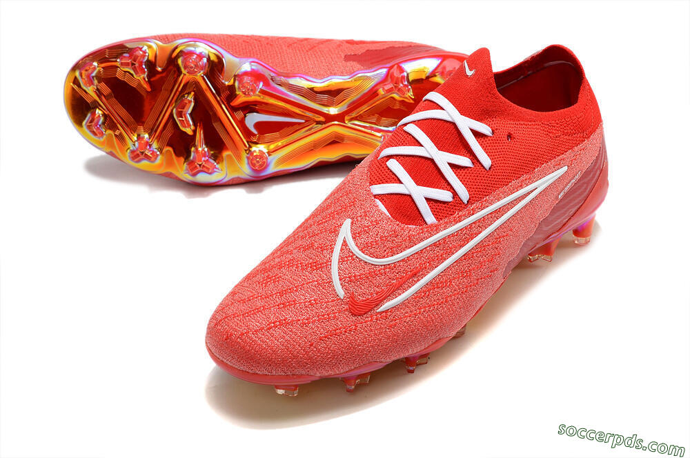 Nike Phantom GX Elite FG Low-Tops Football Boots - Red/White 3