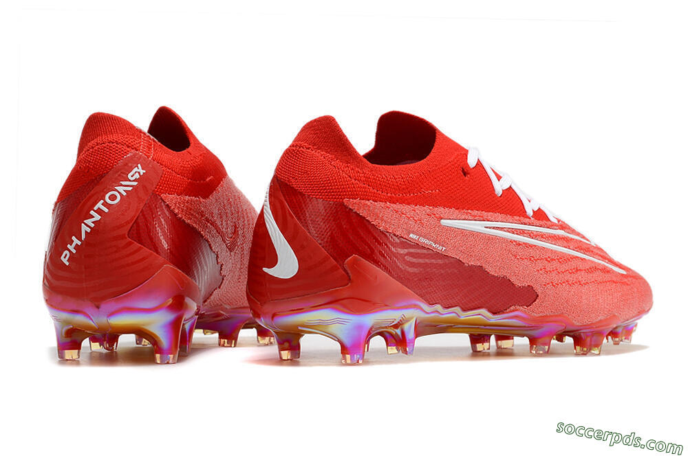 Nike Phantom GX Elite FG Low-Tops Football Boots - Red/White 6