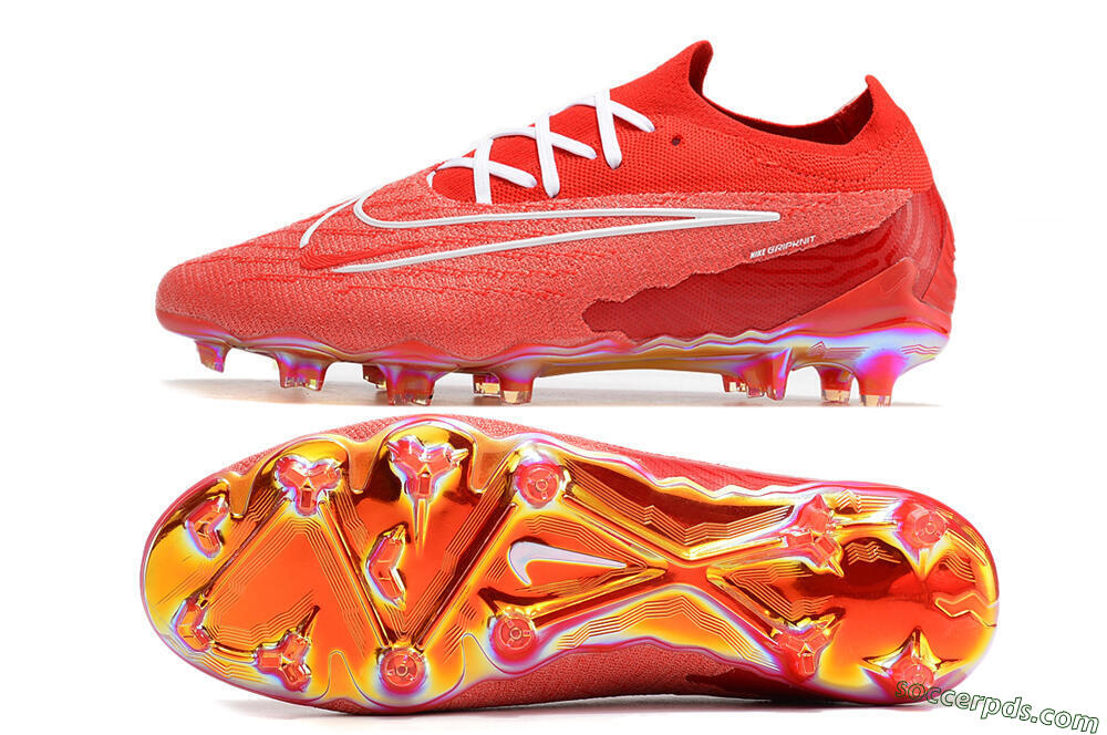 Nike Phantom GX Elite FG Low-Tops Football Boots - Red/White 0