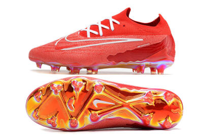 Nike Phantom GX Elite FG Low-Tops Football Boots - Red/White