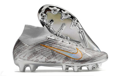 Nike Air Zoom Mercurial Superfly 9 Elite AG High-Tops Football Boots - Silver/Gold