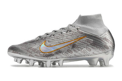 Nike Air Zoom Mercurial Superfly 9 Elite AG High-Tops Football Boots - Silver/Gold