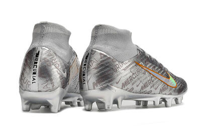 Nike Air Zoom Mercurial Superfly 9 Elite AG High-Tops Football Boots - Silver/Gold