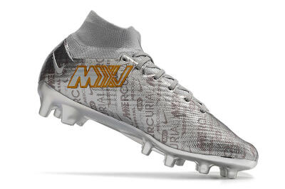 Nike Air Zoom Mercurial Superfly 9 Elite AG High-Tops Football Boots - Silver/Gold