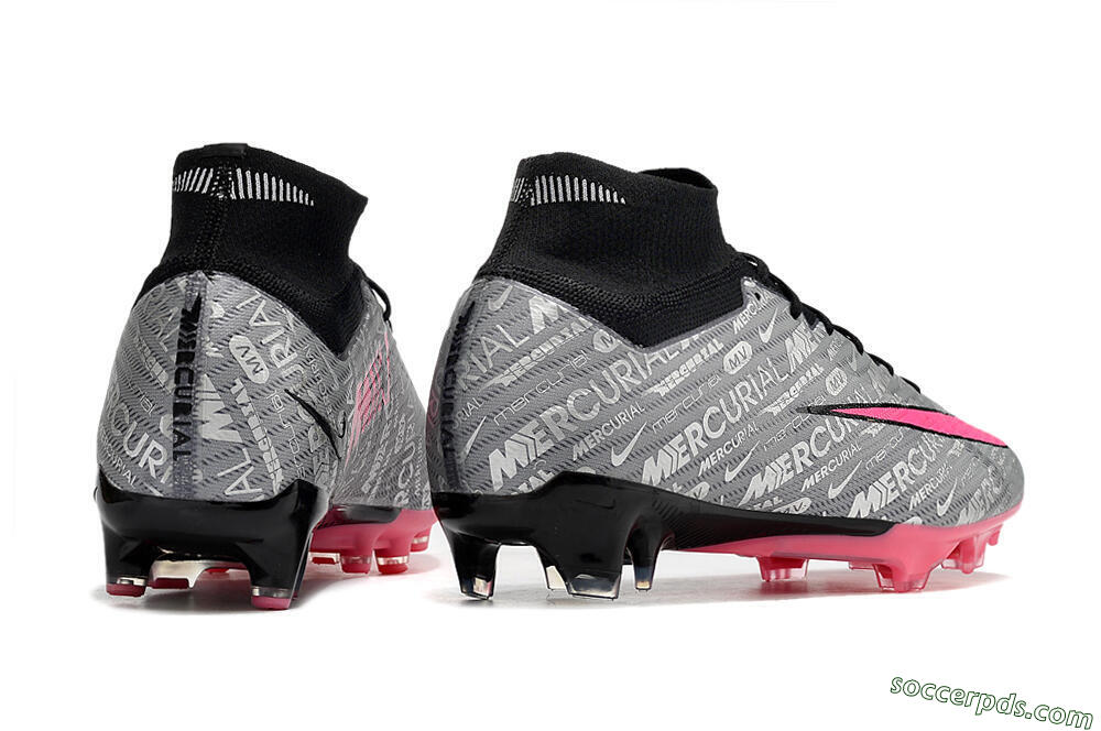 Nike Air Zoom Mercurial Superfly 9 Elite AG High-Tops Football Boots - Silver/Black/Pink 6