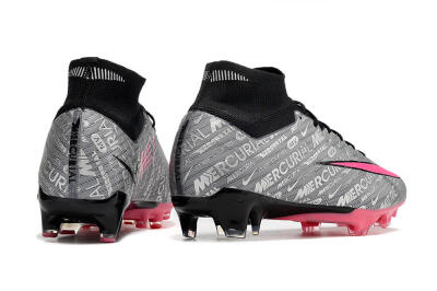 Nike Air Zoom Mercurial Superfly 9 Elite AG High-Tops Football Boots - Silver/Black/Pink