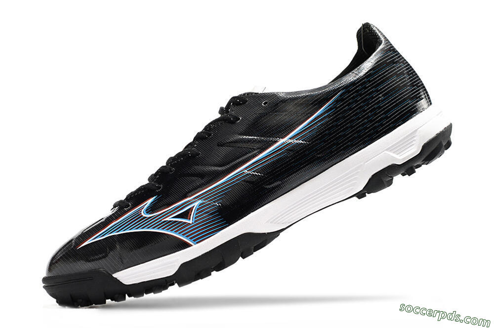 Mizuno Morelia Alpha Japan TF Low-Tops Football Shoes - Black/White/Blue 5