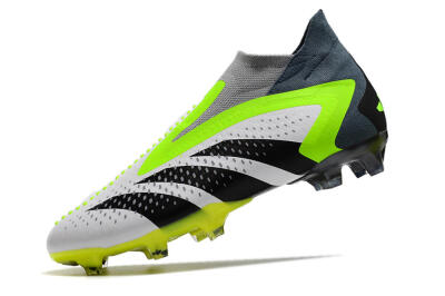 Adidas Predator Accuracy+ FG High-Tops Football Boots - White/Black/Green