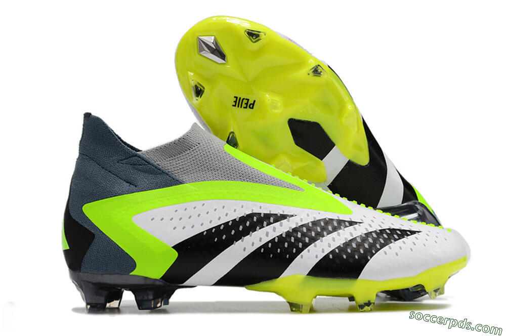Adidas Predator Accuracy+ FG High-Tops Football Boots - White/Black/Green 1