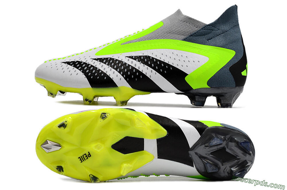 Adidas Predator Accuracy+ FG High-Tops Football Boots - White/Black/Green 0