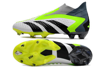 Adidas Predator Accuracy+ FG High-Tops Football Boots - White/Black/Green