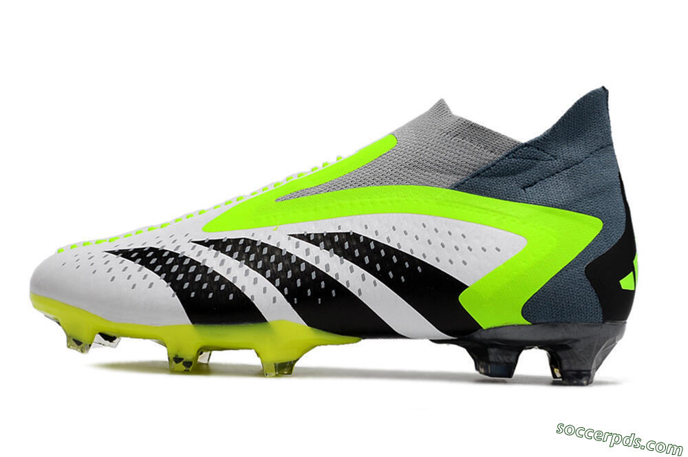 Adidas Predator Accuracy+ FG High-Tops Football Boots - White/Black/Green 2