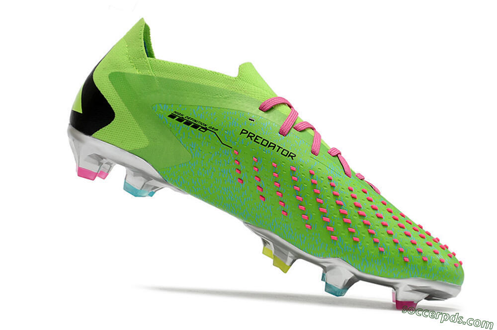 Adidas Predator Accuracy.1 Low FG Low-Tops Football Boots - Green/Blue/Black 4