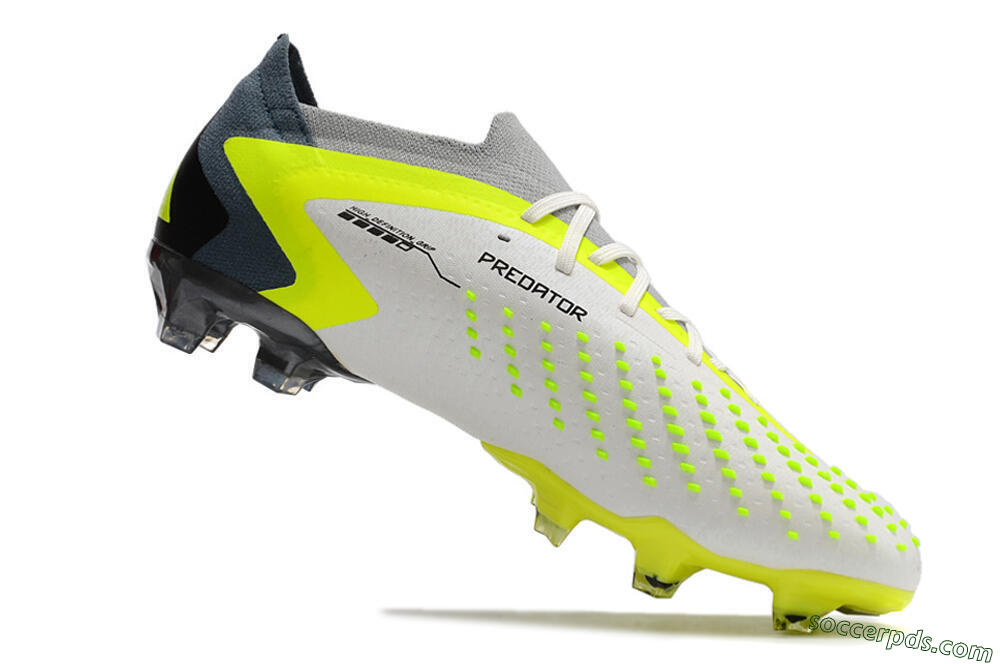 Adidas Predator Accuracy.1 Low FG Low-Tops Football Boots - White/Black/Green 4