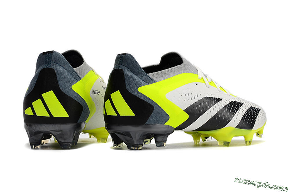 Adidas Predator Accuracy.1 Low FG Low-Tops Football Boots - White/Black/Green 6