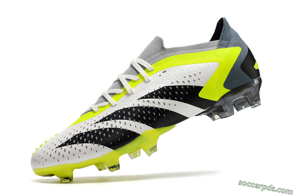 Adidas Predator Accuracy.1 Low FG Low-Tops Football Boots - White/Black/Green 5