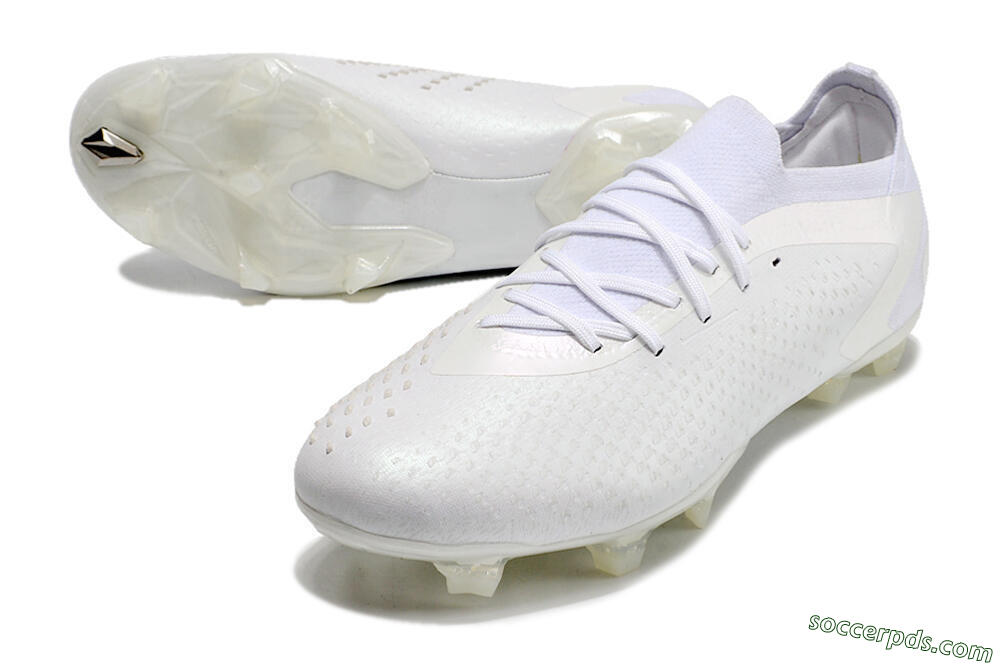 Adidas Predator Accuracy.1 Low FG Low-Tops Football Boots - White/White 3