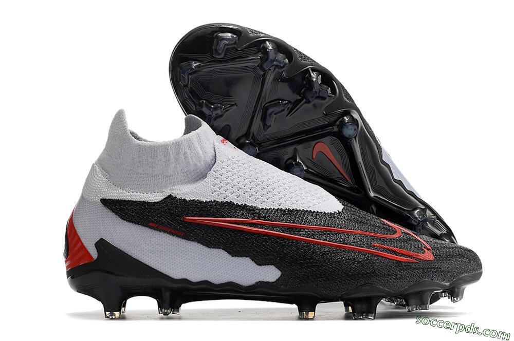 Nike Phantom GX Elite DF Link FG High-Tops Football Boots - Black/White/Red 1