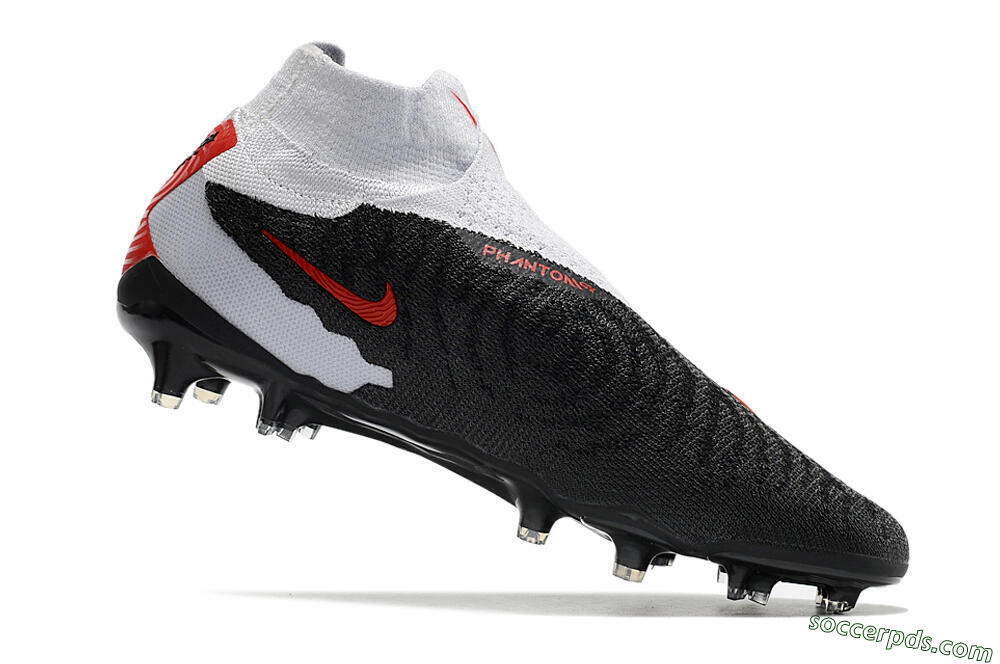 Nike Phantom GX Elite DF Link FG High-Tops Football Boots - Black/White/Red 4