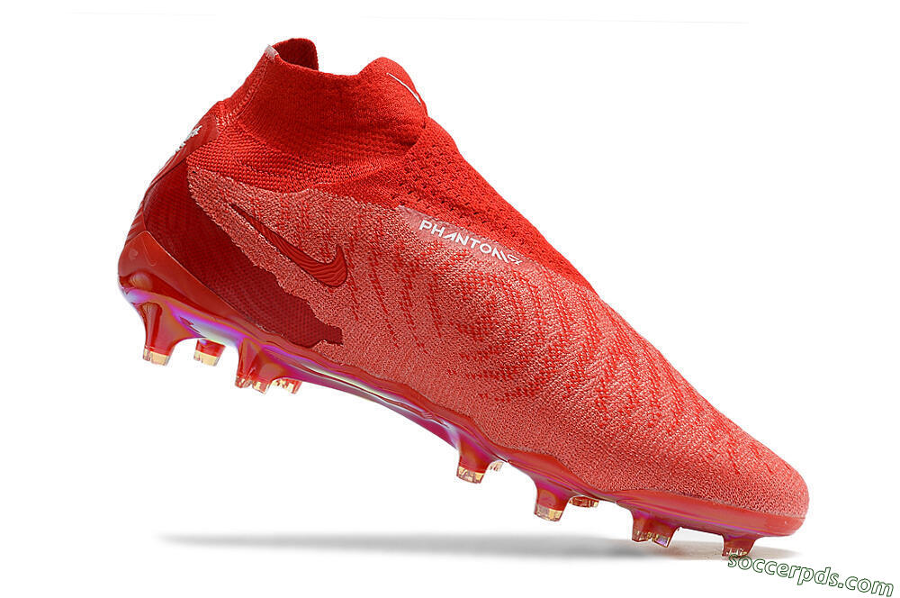 Nike Phantom GX Elite DF Link FG High-Tops Football Boots - Red/White 4