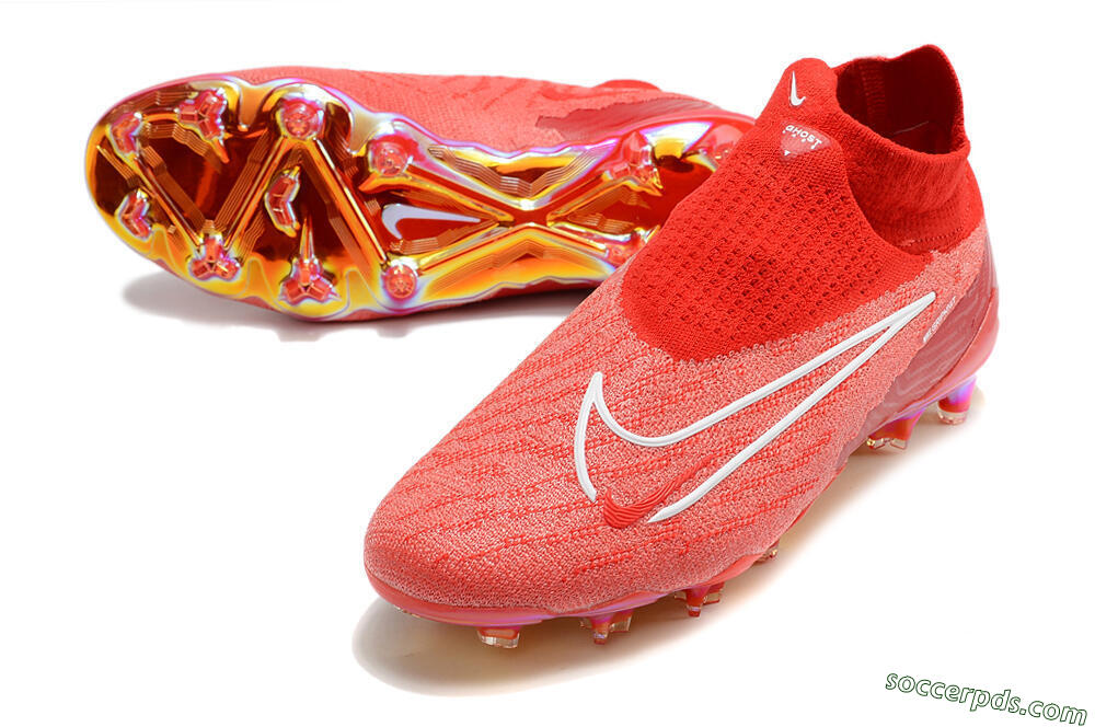 Nike Phantom GX Elite DF Link FG High-Tops Football Boots - Red/White 3