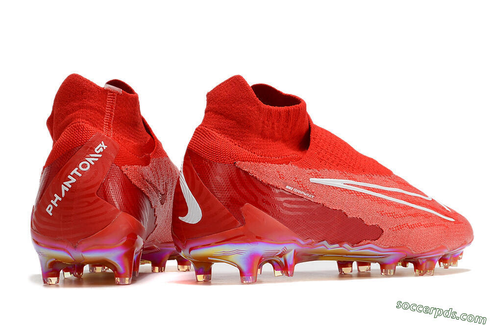 Nike Phantom GX Elite DF Link FG High-Tops Football Boots - Red/White 6