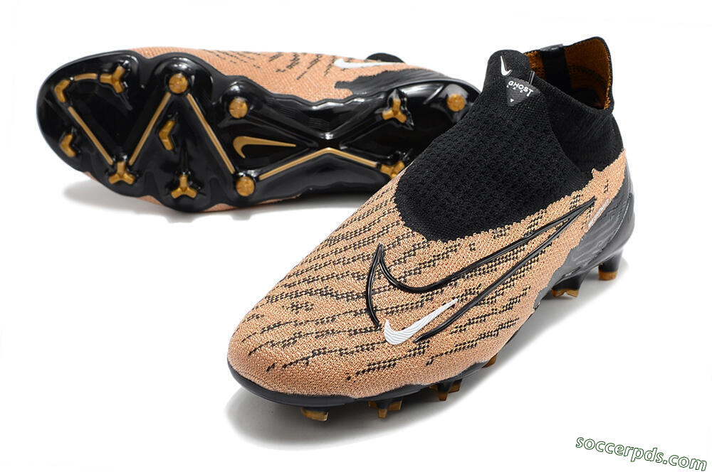 Nike Phantom GX Elite DF Link FG High-Tops Football Boots - Black/Pink 3