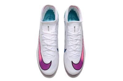 Nike Air Zoom Mercurial Superfly 9 Elite FG High-Tops Football Boots - White/Pink/Purple