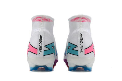 Nike Air Zoom Mercurial Superfly 9 Elite FG High-Tops Football Boots - White/Pink/Purple