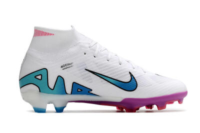 Nike Air Zoom Mercurial Superfly 9 Elite FG High-Tops Football Boots - White/Pink/Purple