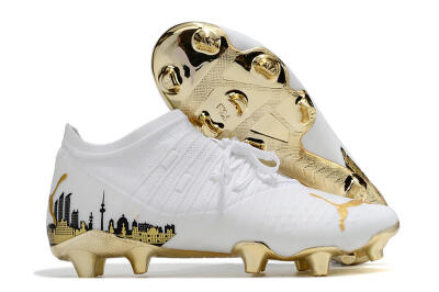 Puma Future Z 1.1 FG Low-Tops Football Boots - White/Blakc/Gold