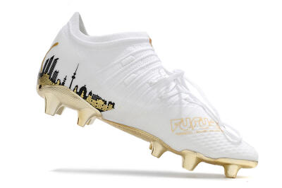 Puma Future Z 1.1 FG Low-Tops Football Boots - White/Blakc/Gold