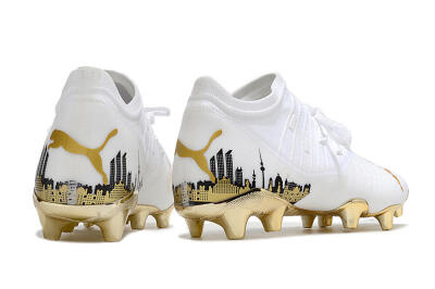 Puma Future Z 1.1 FG Low-Tops Football Boots - White/Blakc/Gold