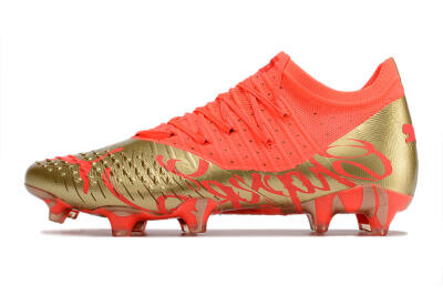 Puma Future Z 1.3 FG Low-Tops Football Boots - Red/Gold